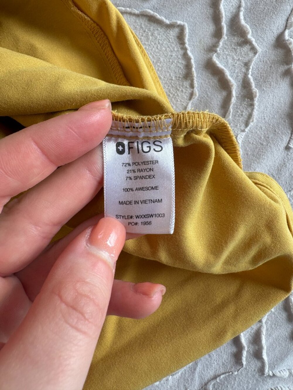 DISCONTINUED Figs Rafaela Scrub Top – Light Gold - Picture 4 of 5
